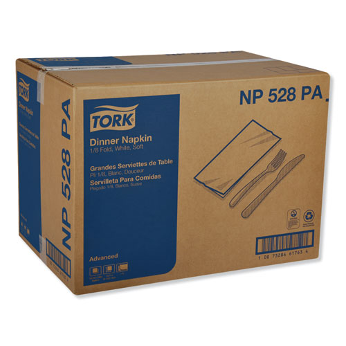 Tork® wholesale. TORK Advanced Dinner Napkins, 2-ply, 15" X 17", 1-8 Fold, White, 100-pk, 28 Pk-ct. HSD Wholesale: Janitorial Supplies, Breakroom Supplies, Office Supplies.
