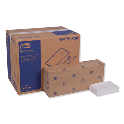 Tork® wholesale. TORK Advanced Dinner Napkin,3-ply,17" X 16.125",1-8 Fold, White,1740-ct. HSD Wholesale: Janitorial Supplies, Breakroom Supplies, Office Supplies.
