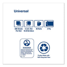 Load image into Gallery viewer, Tork® wholesale. TORK Universal Bath Tissue, Septic Safe, 2-ply, White, 500 Sheets-roll, 48 Rolls-carton. HSD Wholesale: Janitorial Supplies, Breakroom Supplies, Office Supplies.