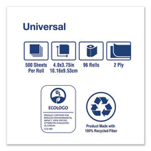 Load image into Gallery viewer, Tork® wholesale. TORK Universal Bath Tissue, Septic Safe, 2-ply, White, 500 Sheets-roll, 96 Rolls-carton. HSD Wholesale: Janitorial Supplies, Breakroom Supplies, Office Supplies.