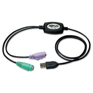 Tripp Lite wholesale. Usb To Ps-2 Adapter For Keyboard And Mouse, Usb-a Male To 2 X Ps-2 Female, 18". HSD Wholesale: Janitorial Supplies, Breakroom Supplies, Office Supplies.