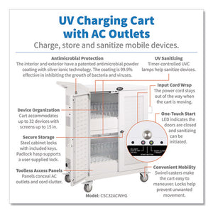 Tripp Lite wholesale. Uv Sterilization And Charging Cart, For 32 Devices, 34.8 X 21.6 X 42.3, White. HSD Wholesale: Janitorial Supplies, Breakroom Supplies, Office Supplies.