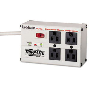 Tripp Lite wholesale. Isobar Surge Protector, 4 Outlets, 6 Ft Cord, 3330 Joules, Metal Housing. HSD Wholesale: Janitorial Supplies, Breakroom Supplies, Office Supplies.