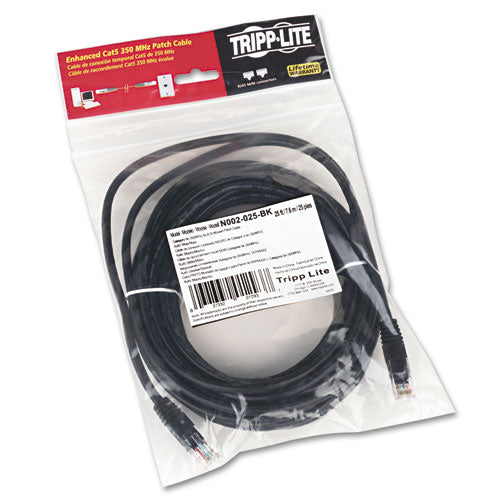 Tripp Lite wholesale. Cat5e 350mhz Molded Patch Cable, Rj45 (m-m), 25 Ft., Black. HSD Wholesale: Janitorial Supplies, Breakroom Supplies, Office Supplies.