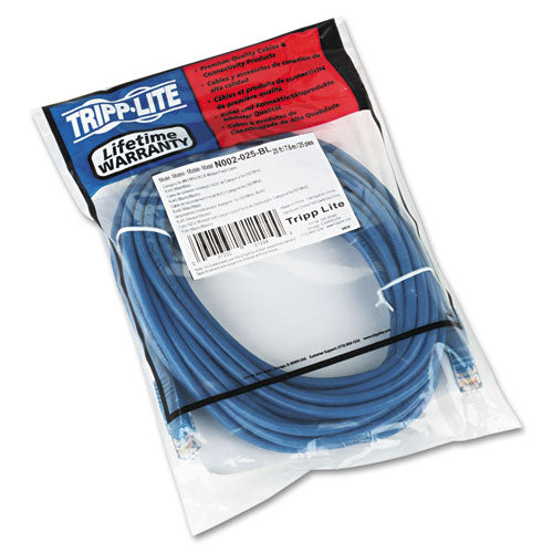 Tripp Lite wholesale. Cat5e 350mhz Molded Patch Cable, Rj45 (m-m), 25 Ft., Blue. HSD Wholesale: Janitorial Supplies, Breakroom Supplies, Office Supplies.