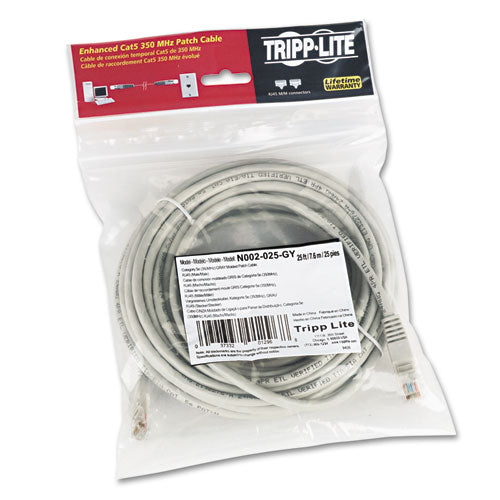 Tripp Lite wholesale. Cat5e 350mhz Molded Patch Cable, Rj45 (m-m), 25 Ft., Gray. HSD Wholesale: Janitorial Supplies, Breakroom Supplies, Office Supplies.
