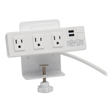 Load image into Gallery viewer, Tripp Lite wholesale. Three-outlet Surge Protector With Two Usb Ports, 10 Ft Cord, 510 Joules, White. HSD Wholesale: Janitorial Supplies, Breakroom Supplies, Office Supplies.