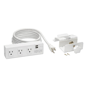 Tripp Lite wholesale. Three-outlet Surge Protector With Two Usb Ports, 10 Ft Cord, 510 Joules, White. HSD Wholesale: Janitorial Supplies, Breakroom Supplies, Office Supplies.