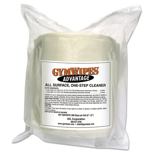 2XL wholesale. Gym Wipes Advantage, 6 X 8, White, Unscented, 900-roll, 4 Rolls-ct. HSD Wholesale: Janitorial Supplies, Breakroom Supplies, Office Supplies.