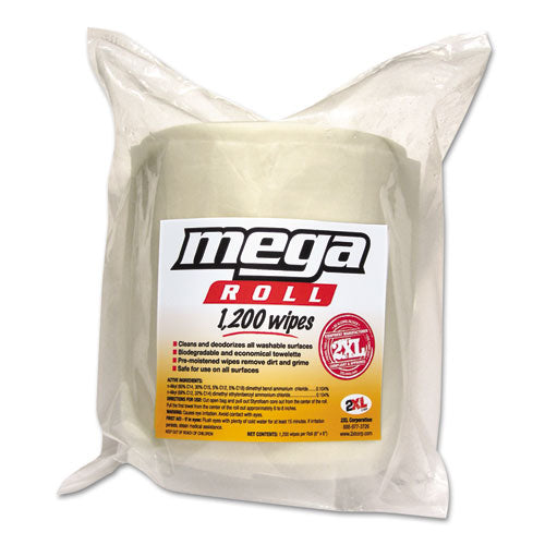 2XL wholesale. Gym Wipes Mega Roll Refill, 8 X 8, White, 1200-roll, 2 Rolls-carton. HSD Wholesale: Janitorial Supplies, Breakroom Supplies, Office Supplies.