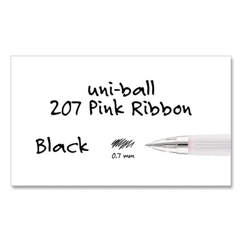 uni-ball® wholesale. UNIBALL Signo 207 Retractable Gel Pen, Medium 0.7 Mm, Black Ink, Pink Barrel, 2-pack. HSD Wholesale: Janitorial Supplies, Breakroom Supplies, Office Supplies.