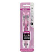 uni-ball® wholesale. UNIBALL Signo 207 Retractable Gel Pen, Medium 0.7 Mm, Black Ink, Pink Barrel, 2-pack. HSD Wholesale: Janitorial Supplies, Breakroom Supplies, Office Supplies.