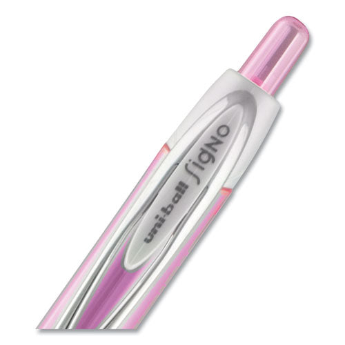 uni-ball® wholesale. UNIBALL Signo 207 Retractable Gel Pen, Medium 0.7 Mm, Black Ink, Pink Barrel, 2-pack. HSD Wholesale: Janitorial Supplies, Breakroom Supplies, Office Supplies.