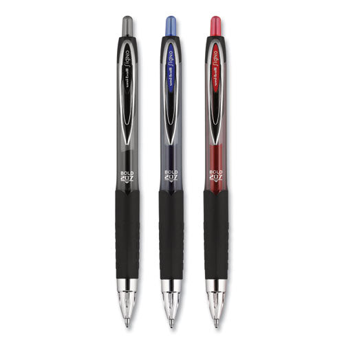 uni-ball® wholesale. UNIBALL Signo 207 Retractable Gel Pen, 1 Mm, Black Ink, Translucent Black Barrel, Dozen. HSD Wholesale: Janitorial Supplies, Breakroom Supplies, Office Supplies.