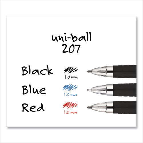 uni-ball® wholesale. UNIBALL Signo 207 Retractable Gel Pen, 1 Mm, Black Ink, Translucent Black Barrel, Dozen. HSD Wholesale: Janitorial Supplies, Breakroom Supplies, Office Supplies.