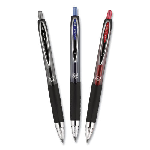 uni-ball® wholesale. UNIBALL Signo 207 Retractable Gel Pen, Bold 1 Mm, Blue Ink, Black-blue Barrel, Dozen. HSD Wholesale: Janitorial Supplies, Breakroom Supplies, Office Supplies.