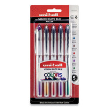 Load image into Gallery viewer, uni-ball® wholesale. UNIBALL Vision Elite Blx Series Stick Roller Ball Pen, 0.8 Mm, Assorted Ink-barrel, 5-pack. HSD Wholesale: Janitorial Supplies, Breakroom Supplies, Office Supplies.