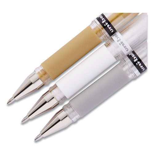 uni-ball® wholesale. UNIBALL Impact Bold Stick Gel Pen, 1mm, Assorted Marvelous Metallic Ink-barrel, 3-set. HSD Wholesale: Janitorial Supplies, Breakroom Supplies, Office Supplies.