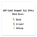 uni-ball® wholesale. UNIBALL Impact Bold Stick Gel Pen, 1mm, Assorted Marvelous Metallic Ink-barrel, 3-set. HSD Wholesale: Janitorial Supplies, Breakroom Supplies, Office Supplies.