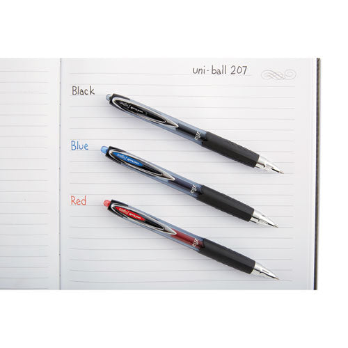 uni-ball® wholesale. UNIBALL 207 Retractable Gel Pen Office Pack, 0.7 Mm, Black Ink, Pink Barrel, 36-pack. HSD Wholesale: Janitorial Supplies, Breakroom Supplies, Office Supplies.