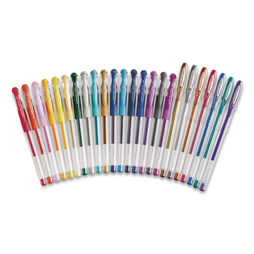 uni-ball® wholesale. UNIBALL Stick Gel Pen, 17 Micro; 7 Med, Assorted Ink, Clear Barrel, 24-set. HSD Wholesale: Janitorial Supplies, Breakroom Supplies, Office Supplies.