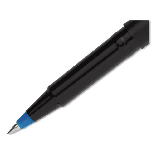 uni-ball® wholesale. UNIBALL Stick Roller Ball Pen, Micro 0.5mm, Blue Ink, Black Barrel, 72-pack. HSD Wholesale: Janitorial Supplies, Breakroom Supplies, Office Supplies.