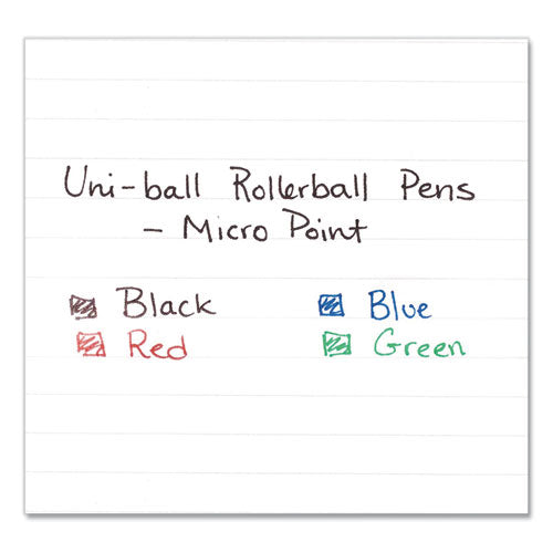 uni-ball® wholesale. UNIBALL Stick Roller Ball Pen, Micro 0.5mm, Blue Ink, Black Barrel, 72-pack. HSD Wholesale: Janitorial Supplies, Breakroom Supplies, Office Supplies.