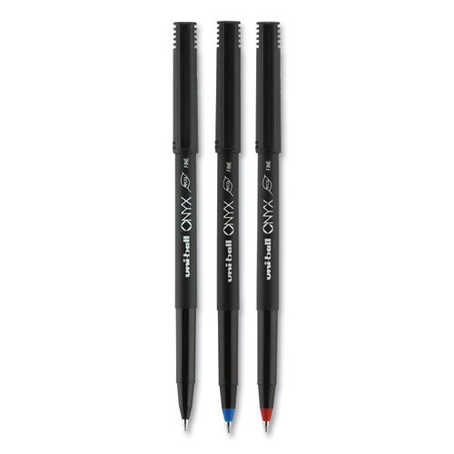 uni-ball® wholesale. UNIBALL Onyx Stick Roller Ball Pen, Fine 0.7 Mm, Black Ink, Black Matte Barrel, 72-pack. HSD Wholesale: Janitorial Supplies, Breakroom Supplies, Office Supplies.