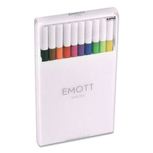 Load image into Gallery viewer, uni-ball® wholesale. UNIBALL Emott Porous Point Pens, Fine 0.4 Mm, Assorted Ink, White Barrel, 10-set. HSD Wholesale: Janitorial Supplies, Breakroom Supplies, Office Supplies.