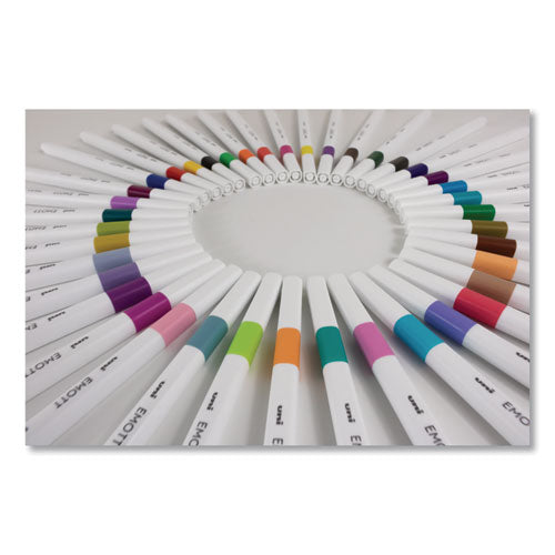 uni-ball® wholesale. UNIBALL Emott Ever Fine Porous Point Pens, Fine 0.4 Mm, Assorted Ink, White Barrel, 40-set. HSD Wholesale: Janitorial Supplies, Breakroom Supplies, Office Supplies.