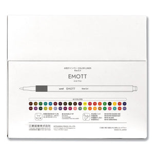 uni-ball® wholesale. UNIBALL Emott Ever Fine Porous Point Pens, Fine 0.4 Mm, Assorted Ink, White Barrel, 40-set. HSD Wholesale: Janitorial Supplies, Breakroom Supplies, Office Supplies.