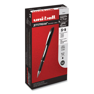 uni-ball® wholesale. UNIBALL Jetstream Stick Ballpoint Pen, Bold 1 Mm, Black Ink, Black Barrel. HSD Wholesale: Janitorial Supplies, Breakroom Supplies, Office Supplies.