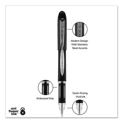 uni-ball® wholesale. UNIBALL Jetstream Stick Ballpoint Pen, Bold 1 Mm, Blue Ink, Black Barrel. HSD Wholesale: Janitorial Supplies, Breakroom Supplies, Office Supplies.