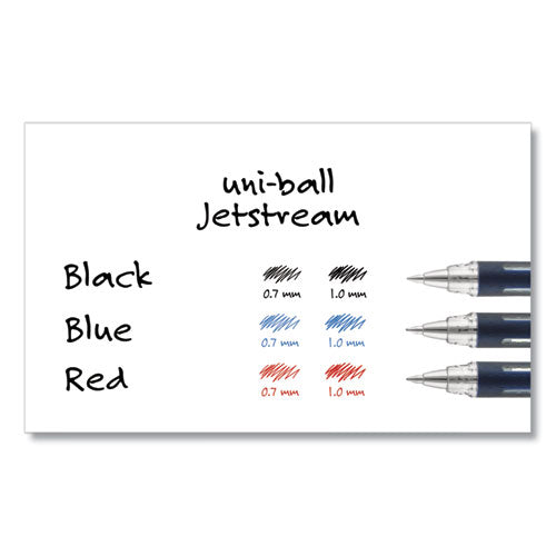 uni-ball® wholesale. UNIBALL Jetstream Stick Ballpoint Pen, Bold 1 Mm, Red Ink, Black Barrel. HSD Wholesale: Janitorial Supplies, Breakroom Supplies, Office Supplies.