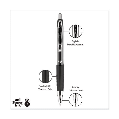 uni-ball® wholesale. UNIBALL Signo 207 Retractable Gel Pen, 0.7 Mm, Red Ink, Smoke-black-red, Dozen. HSD Wholesale: Janitorial Supplies, Breakroom Supplies, Office Supplies.