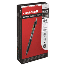 Load image into Gallery viewer, uni-ball® wholesale. UNIBALL Power Tank Rt Retractable Ballpoint Pen, 1mm, Black Ink, Smoke-black Barrel, Dozen. HSD Wholesale: Janitorial Supplies, Breakroom Supplies, Office Supplies.