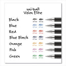 uni-ball® wholesale. UNIBALL Vision Elite Stick Roller Ball Pen, Micro 0.5 Mm, Assorted Ink, Black Barrel. HSD Wholesale: Janitorial Supplies, Breakroom Supplies, Office Supplies.