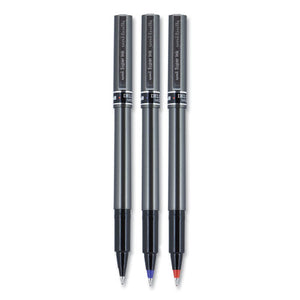 uni-ball® wholesale. UNIBALL Deluxe Stick Roller Ball Pen, Micro 0.5 Mm, Black Ink, Metallic Gray Barrel, Dozen. HSD Wholesale: Janitorial Supplies, Breakroom Supplies, Office Supplies.