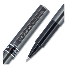 Load image into Gallery viewer, uni-ball® wholesale. UNIBALL Deluxe Stick Roller Ball Pen, Micro 0.5 Mm, Black Ink, Metallic Gray Barrel, Dozen. HSD Wholesale: Janitorial Supplies, Breakroom Supplies, Office Supplies.