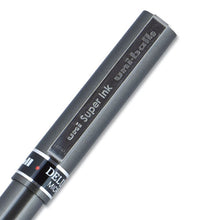 Load image into Gallery viewer, uni-ball® wholesale. UNIBALL Deluxe Stick Roller Ball Pen, Micro 0.5 Mm, Black Ink, Metallic Gray Barrel, Dozen. HSD Wholesale: Janitorial Supplies, Breakroom Supplies, Office Supplies.