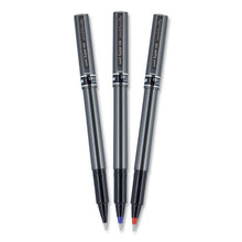 Load image into Gallery viewer, uni-ball® wholesale. UNIBALL Deluxe Stick Roller Ball Pen, Micro 0.5 Mm, Blue Ink, Metallic Gray Barrel, Dozen. HSD Wholesale: Janitorial Supplies, Breakroom Supplies, Office Supplies.