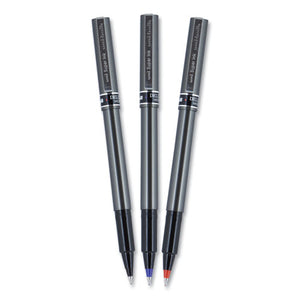 uni-ball® wholesale. UNIBALL Deluxe Stick Roller Ball Pen, Micro 0.5 Mm, Blue Ink, Metallic Gray Barrel, Dozen. HSD Wholesale: Janitorial Supplies, Breakroom Supplies, Office Supplies.