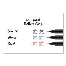 Load image into Gallery viewer, uni-ball® wholesale. UNIBALL Deluxe Stick Roller Ball Pen, Micro 0.5 Mm, Blue Ink, Metallic Gray Barrel, Dozen. HSD Wholesale: Janitorial Supplies, Breakroom Supplies, Office Supplies.