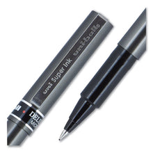 Load image into Gallery viewer, uni-ball® wholesale. UNIBALL Deluxe Stick Roller Ball Pen, Micro 0.5 Mm, Blue Ink, Metallic Gray Barrel, Dozen. HSD Wholesale: Janitorial Supplies, Breakroom Supplies, Office Supplies.