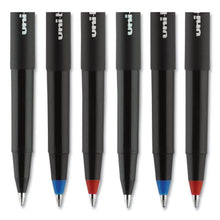 Load image into Gallery viewer, uni-ball® wholesale. UNIBALL Onyx Stick Roller Ball Pen, Micro 0.5 Mm, Black Ink, Black Matte Barrel, Dozen. HSD Wholesale: Janitorial Supplies, Breakroom Supplies, Office Supplies.