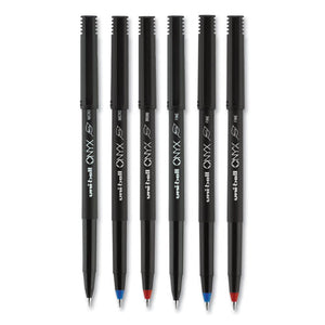 uni-ball® wholesale. UNIBALL Onyx Stick Roller Ball Pen, Micro 0.5 Mm, Black Ink, Black Matte Barrel, Dozen. HSD Wholesale: Janitorial Supplies, Breakroom Supplies, Office Supplies.