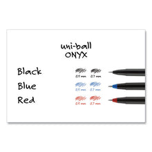 Load image into Gallery viewer, uni-ball® wholesale. UNIBALL Onyx Stick Roller Ball Pen, Micro 0.5 Mm, Black Ink, Black Matte Barrel, Dozen. HSD Wholesale: Janitorial Supplies, Breakroom Supplies, Office Supplies.