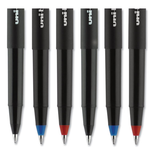 uni-ball® wholesale. UNIBALL Onyx Stick Roller Ball Pen, Micro 0.5 Mm, Blue Ink, Black Matte Barrel, Dozen. HSD Wholesale: Janitorial Supplies, Breakroom Supplies, Office Supplies.
