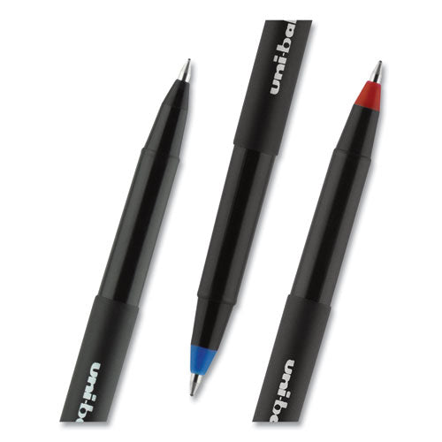 uni-ball® wholesale. UNIBALL Onyx Stick Roller Ball Pen, Micro 0.5 Mm, Blue Ink, Black Matte Barrel, Dozen. HSD Wholesale: Janitorial Supplies, Breakroom Supplies, Office Supplies.