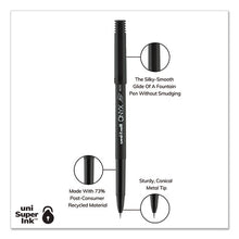 Load image into Gallery viewer, uni-ball® wholesale. UNIBALL Onyx Stick Roller Ball Pen, Micro 0.5 Mm, Red Ink, Black Matte Barrel, Dozen. HSD Wholesale: Janitorial Supplies, Breakroom Supplies, Office Supplies.